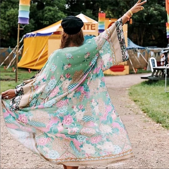 Other - 🌸Cloud Dancer Maxi Kimono Duster / Coverup Sage